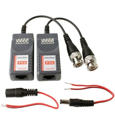 2 UN Balun de Vídeo Passivo com Energia Vídeo / Dados