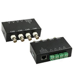 Transceptor Balun Passivo de Vídeo BNC para UTP RJ45 de 4 Canais, QC204