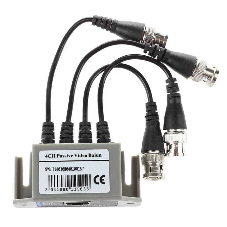 Balun de Vídeo de 4 Canais (BNC) para UTP (RJ45)