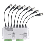 Balun de Vídeo Passivo UTP 8 CH, CCTV via Pares Trançados, 8 CH UTP