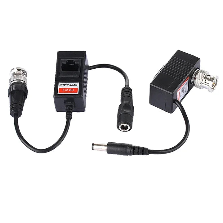 2 PCS HD 213A Balun Transceptor Coaxial CVI/TVI/AHD Vídeo Áudio Alimentação, 213A