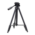Tripé YUNTENG VCT-681 138cm para Câmaras SLR / Micro-SLR / Digitais, Pernas de Alumínio Dobráveis em 4 Secções, Adequado para Canon / Nikon / Panasonic / Pentax / Casio / Sony / Fuji (Capacidade de Carga: 3kg)