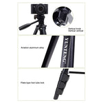 Tripé YUNTENG VCT-681 138cm para Câmaras SLR / Micro-SLR / Digitais, Pernas de Alumínio Dobráveis em 4 Secções, Adequado para Canon / Nikon / Panasonic / Pentax / Casio / Sony / Fuji (Capacidade de Carga: 3kg)