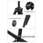 Tripé YUNTENG VCT-681 138cm para Câmaras SLR / Micro-SLR / Digitais, Pernas de Alumínio Dobráveis em 4 Secções, Adequado para Canon / Nikon / Panasonic / Pentax / Casio / Sony / Fuji (Capacidade de Carga: 3kg)