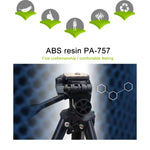 Tripé YUNTENG VCT-681 138cm para Câmaras SLR / Micro-SLR / Digitais, Pernas de Alumínio Dobráveis em 4 Secções, Adequado para Canon / Nikon / Panasonic / Pentax / Casio / Sony / Fuji (Capacidade de Carga: 3kg)