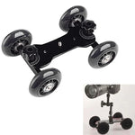 Primeira Geração DEBO Carro de Carril Deslizante para Vídeo de Mesa de Chão para Câmara DSLR / Filmadoras, Preto