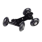 Primeira Geração DEBO Carro de Carril Deslizante para Vídeo de Mesa de Chão para Câmara DSLR / Filmadoras, Preto