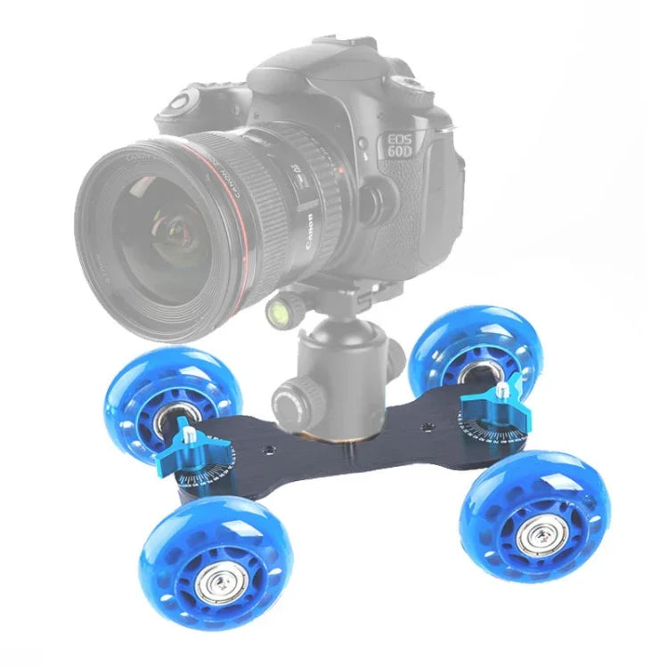 Primeira Geração DEBO Carro de Carril Deslizante para Vídeo de Mesa de Chão para Câmara DSLR / Filmadoras, Azul