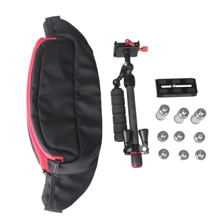 Estabilizador Profissional Letspro com Placa Ajustável em Fibra de Carbono para Câmara / DV / DSLR / Filmadora (SK-500)
