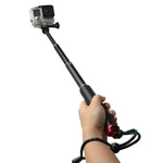 Monopé Portátil Extensível de 49cm com Parafuso para GoPro, Insta360, DJI e Outras Câmaras de Ação, Comprimento Máximo: 49cm(Vermelho), Comprimento Máximo: 49cm(Azul), Comprimento Máximo: 49cm(Dourado), Comprimento Máximo: 49cm(Verde)