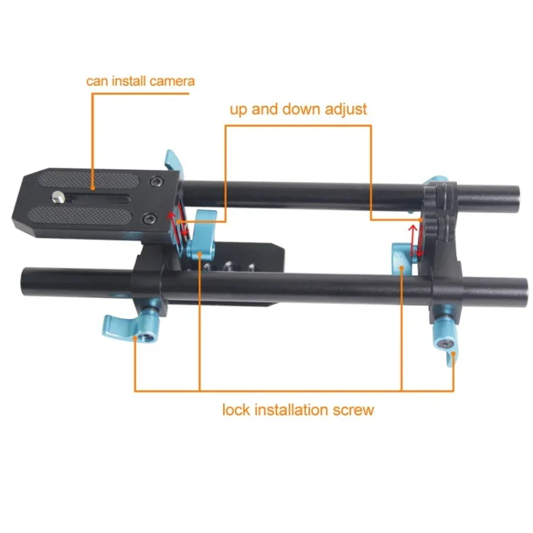 YEANGU YLG1005B Suportes Simples de Trilho de 15mm Para Câmaras SLR, YLG1005B