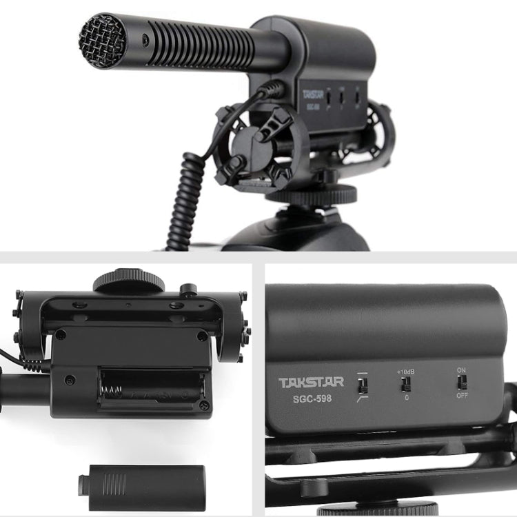 Microfones Condensadores SGC-598 para Gravação Profissional e Entrevistas Fotográficas para DSLR e Câmara de Vídeo