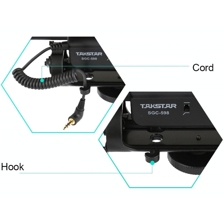 Microfones Condensadores SGC-598 para Gravação Profissional e Entrevistas Fotográficas para DSLR e Câmara de Vídeo