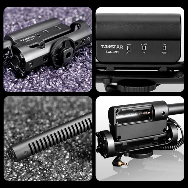 Microfones Condensadores SGC-598 para Gravação Profissional e Entrevistas Fotográficas para DSLR e Câmara de Vídeo