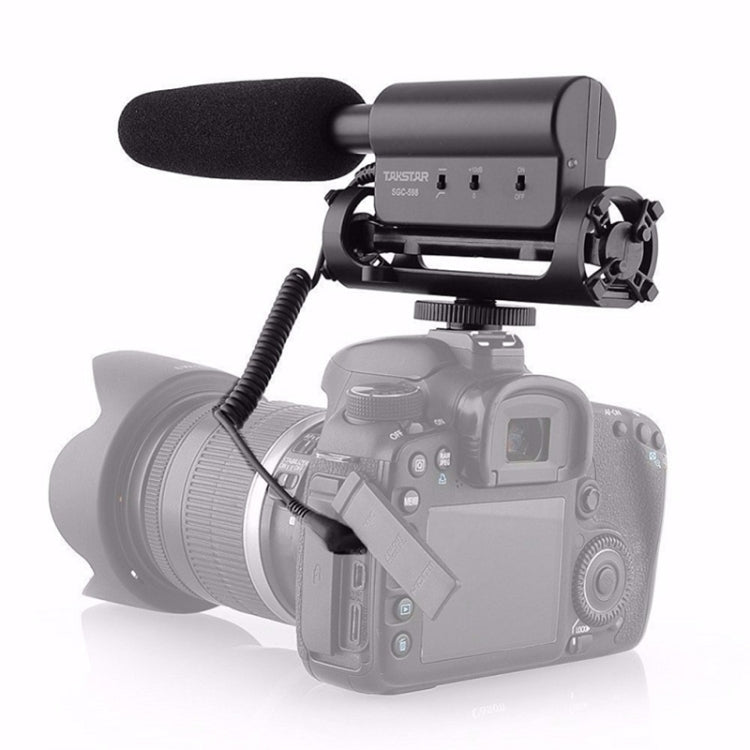 Microfones Condensadores SGC-598 para Gravação Profissional e Entrevistas Fotográficas para DSLR e Câmara de Vídeo