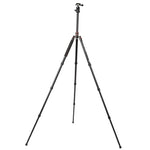Triopo MT-2504C Tripé Portátil Ajustável em Alumínio com Cabeça de Bola NB-1S para Câmera DSLR Canon Nikon Sony, MT-2504C (Preto), MT-2504C (Dourado)