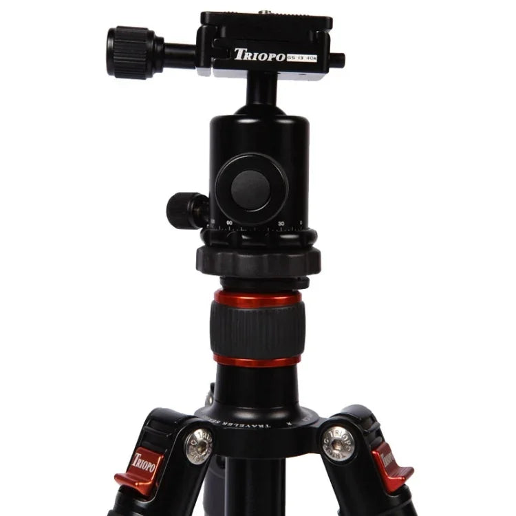 Triopo MT-2504C Tripé Portátil Ajustável em Alumínio com Cabeça de Bola NB-1S para Câmera DSLR Canon Nikon Sony, MT-2504C (Preto), MT-2504C (Dourado)