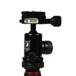 Triopo MT-2504C Tripé Portátil Ajustável em Alumínio com Cabeça de Bola NB-1S para Câmera DSLR Canon Nikon Sony, MT-2504C (Preto), MT-2504C (Dourado)