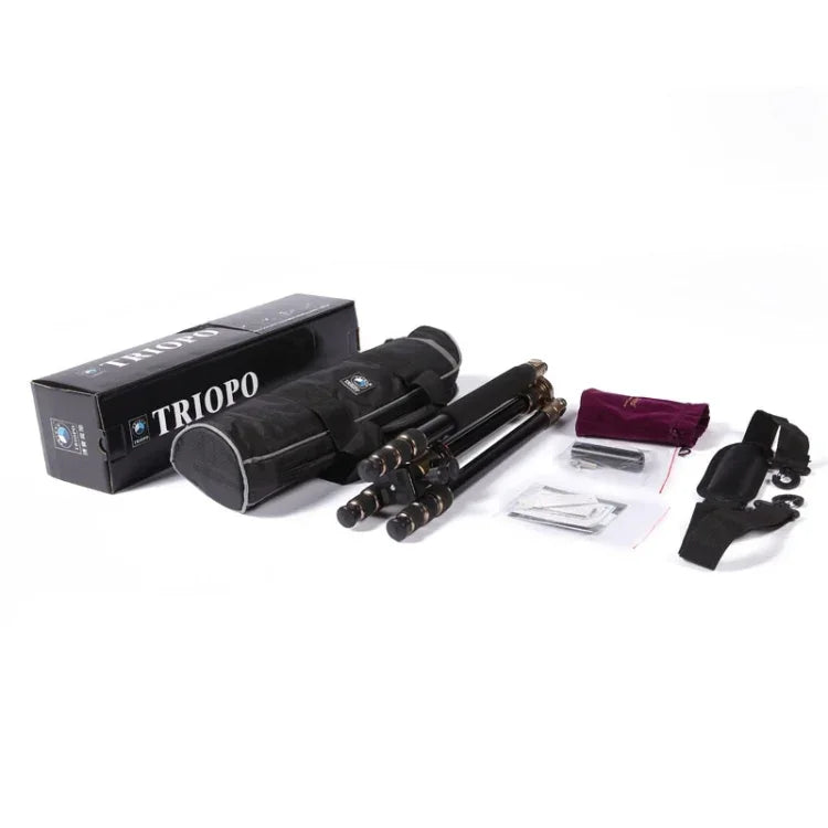 Triopo MT-2504C Tripé Portátil Ajustável em Alumínio com Cabeça de Bola NB-1S para Câmera DSLR Canon Nikon Sony, MT-2504C (Preto), MT-2504C (Dourado)