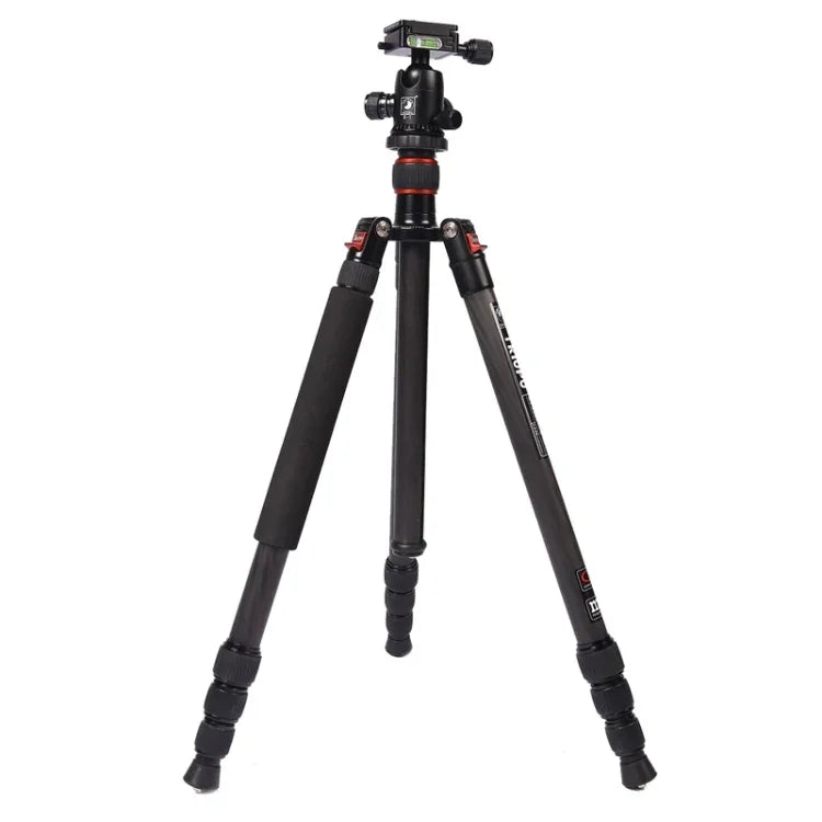 Triopo GT-2504X8.C Tripé Portátil Ajustável em Fibra de Carbono com Cabeça de Bola de Alumínio B-1 para Câmera DSLR Canon Nikon Sony, GT-2504X8.C (Preto), GT-2504X8.C (Dourado)