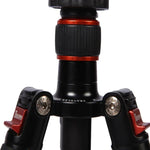 Triopo GT-2504X8.C Tripé Portátil Ajustável em Fibra de Carbono com Cabeça de Bola de Alumínio B-1 para Câmera DSLR Canon Nikon Sony, GT-2504X8.C (Preto), GT-2504X8.C (Dourado)