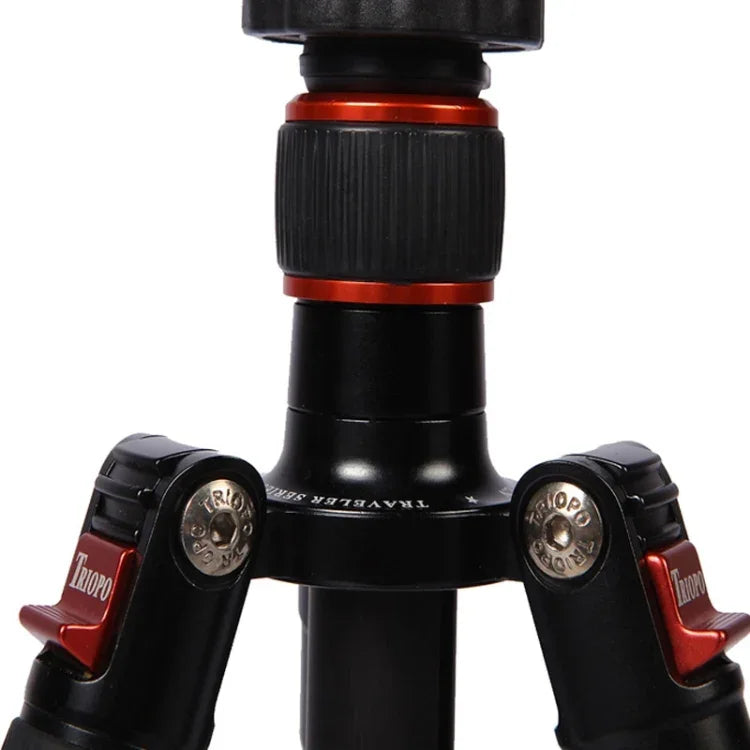 Triopo GT-2504X8.C Tripé Portátil Ajustável em Fibra de Carbono com Cabeça de Bola de Alumínio B-1 para Câmera DSLR Canon Nikon Sony, GT-2504X8.C (Preto), GT-2504X8.C (Dourado)
