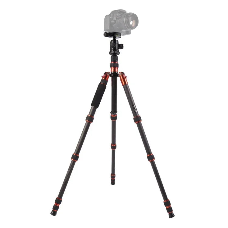 Triopo GT-2505x8.C Tripé Portátil Ajustável em Fibra de Carbono com Cabeça de Bola de Alumínio B-1 para Câmera DSLR Canon Nikon Sony, GT-2505x8.C (Preto), GT-2505x8.C (Dourado)