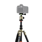 Triopo GT-2505x8.C Tripé Portátil Ajustável em Fibra de Carbono com Cabeça de Bola de Alumínio B-1 para Câmera DSLR Canon Nikon Sony, GT-2505x8.C (Preto), GT-2505x8.C (Dourado)