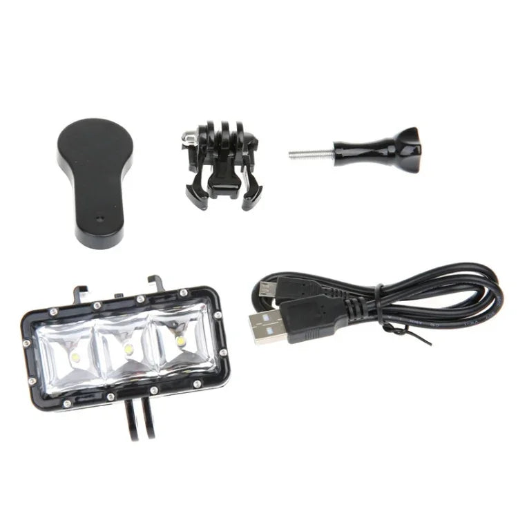 Luz de Vídeo SupTig 30M Impermeável 300LM para GoPro, Insta360, DJI e Outras Câmaras de Ação, Luz de Vídeo