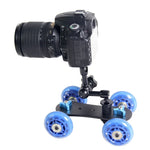 YELANGU YLG0105B Mini Carrinho Dolly com Escala para Câmaras Canon / Nikon / DSLR, YLG0105B