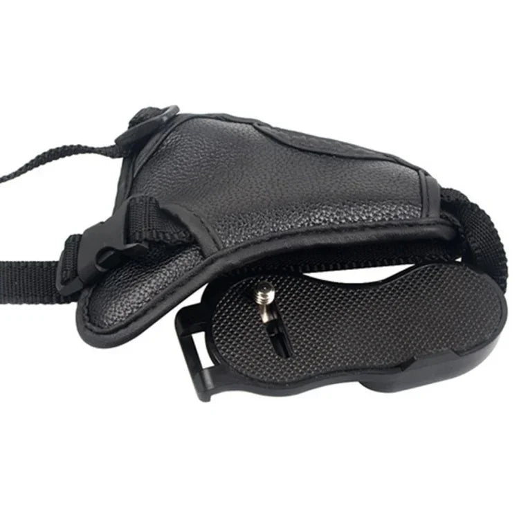 Pega de Mão com Correia de Pulso em Pele PU Macia para Câmara Nikon / Canon / Sony