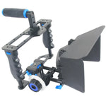 Estabilizador de Gaiola para Câmara de Vídeo com Pega Grande YELANGU YLG1103A-B + Kit Matte Box para Câmara DSLR / Câmara de Vídeo