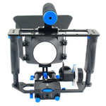 Estabilizador de Gaiola para Câmara de Vídeo com Pega Grande YELANGU YLG1103A-B + Kit Matte Box para Câmara DSLR / Câmara de Vídeo