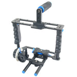 Estabilizador de Gaiola para Câmara de Vídeo com Pega Grande YELANGU YLG1103A-B + Kit Matte Box para Câmara DSLR / Câmara de Vídeo
