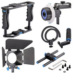 Estabilizador de Gaiola para Câmara de Vídeo com Pega Grande YELANGU YLG1103A-B + Kit Matte Box para Câmara DSLR / Câmara de Vídeo