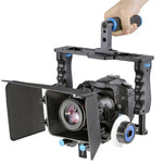 Estabilizador de Gaiola para Câmara de Vídeo com Pega Grande YELANGU YLG1103A-B + Kit Matte Box para Câmara DSLR / Câmara de Vídeo