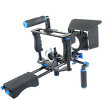 Montagem de Ombro com Duas Pegas YELANGU YLG1103A-A + Kit Estabilizador de Gaiola com Matte Box para Câmara DSLR / Câmara de Vídeo