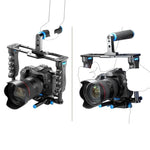 Montagem de Ombro com Duas Pegas YELANGU YLG1103A-A + Kit Estabilizador de Gaiola com Matte Box para Câmara DSLR / Câmara de Vídeo