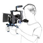 Montagem de Ombro com Duas Pegas YELANGU YLG1103A-A + Kit Estabilizador de Gaiola com Matte Box para Câmara DSLR / Câmara de Vídeo