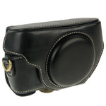 Bolsa de Câmara em Pele PU Estilo Retro com Correia para Sony RX100 M3 / M4 / M5