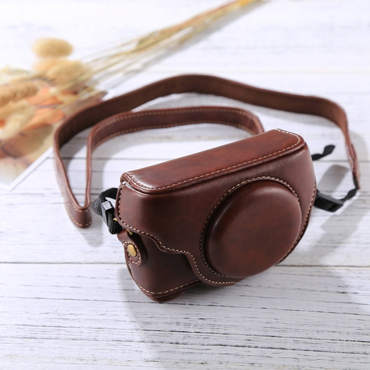 Bolsa de Câmara em Pele PU Estilo Retro com Correia para Sony RX100 M3 / M4 / M5