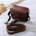 Bolsa de Câmara em Pele PU Estilo Retro com Correia para Sony RX100 M3 / M4 / M5