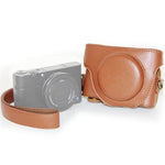 Bolsa de Câmara em Pele PU Estilo Retro com Correia para Sony RX100 M3 / M4 / M5
