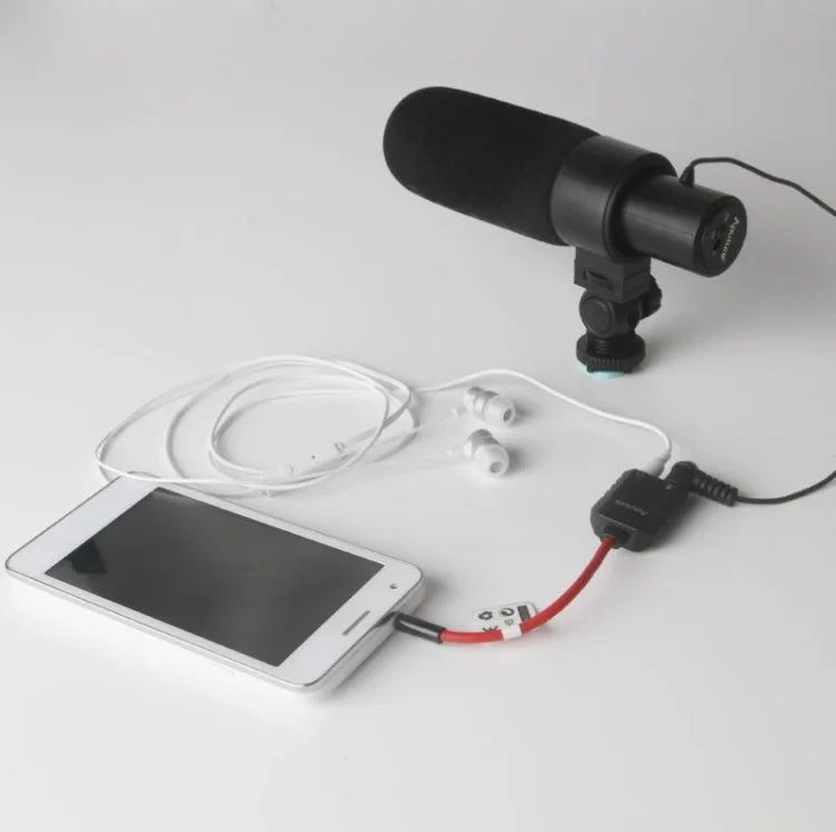 Cabo divisor de microfone de auscultador Aputure 3,5mm áudio Y macho para 2 fêmeas, 3,5mm macho para 2 fêmeas