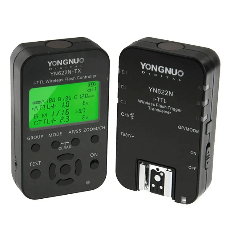 Controlador de Disparo Flash Sem Fios YONGNUO YN622N-KIT i-TTL + Kit Transceptor para Câmara Nikon, para Nikon