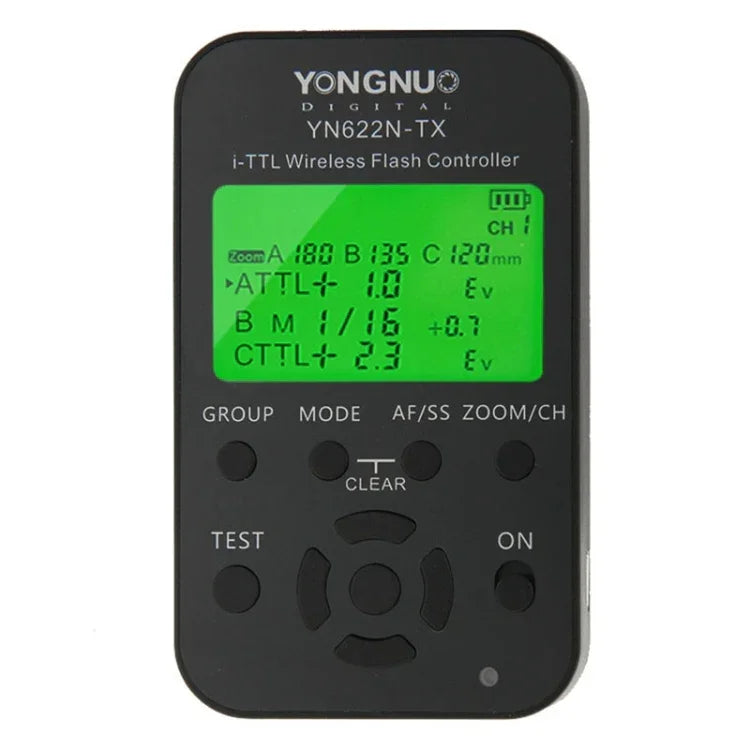 Controlador de Disparo Flash Sem Fios YONGNUO YN622N-KIT i-TTL + Kit Transceptor para Câmara Nikon, para Nikon