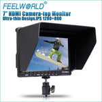 Monitor de campo para câmara FEELWORLD FW-759 de 7 polegadas, design fino, 1280 x 800, HDMI 1080P
