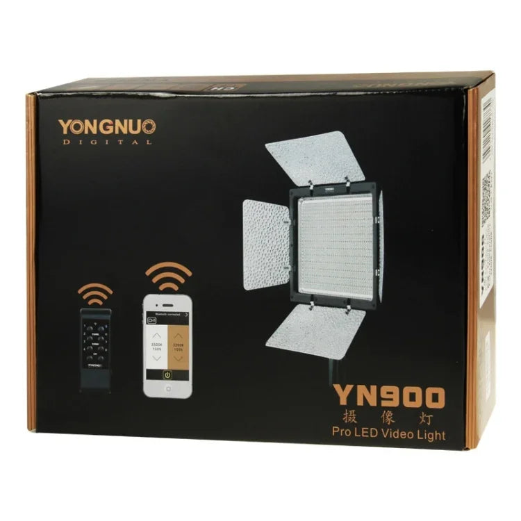 Luz de vídeo YONGNUO YN900 com 900 LEDs, iluminação regulável, estúdio 3200K-5500K, YN900