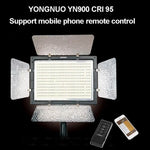 Luz de vídeo YONGNUO YN900 com 900 LEDs, iluminação regulável, estúdio 3200K-5500K, YN900