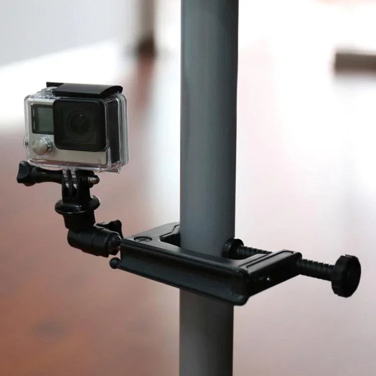 Suporte de Fixação de Secretária com Adaptador de Tripé para GoPro, Insta360, DJI e Outras Câmaras de Ação, Tamanho da Garra: 1 - 6 cm, Garra de Mesa